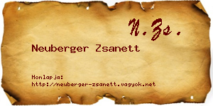 Neuberger Zsanett névjegykártya